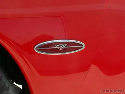 American Car Craft Side Marker Trim Satin Crossed Flags GML Rear Side 2pc Chevrolet Corvette 1997-2004 - ACC-032033